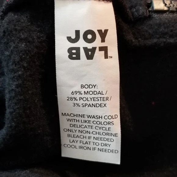 Joy Lab Moto Sweatshirt Black XS - Picture 7 of 9